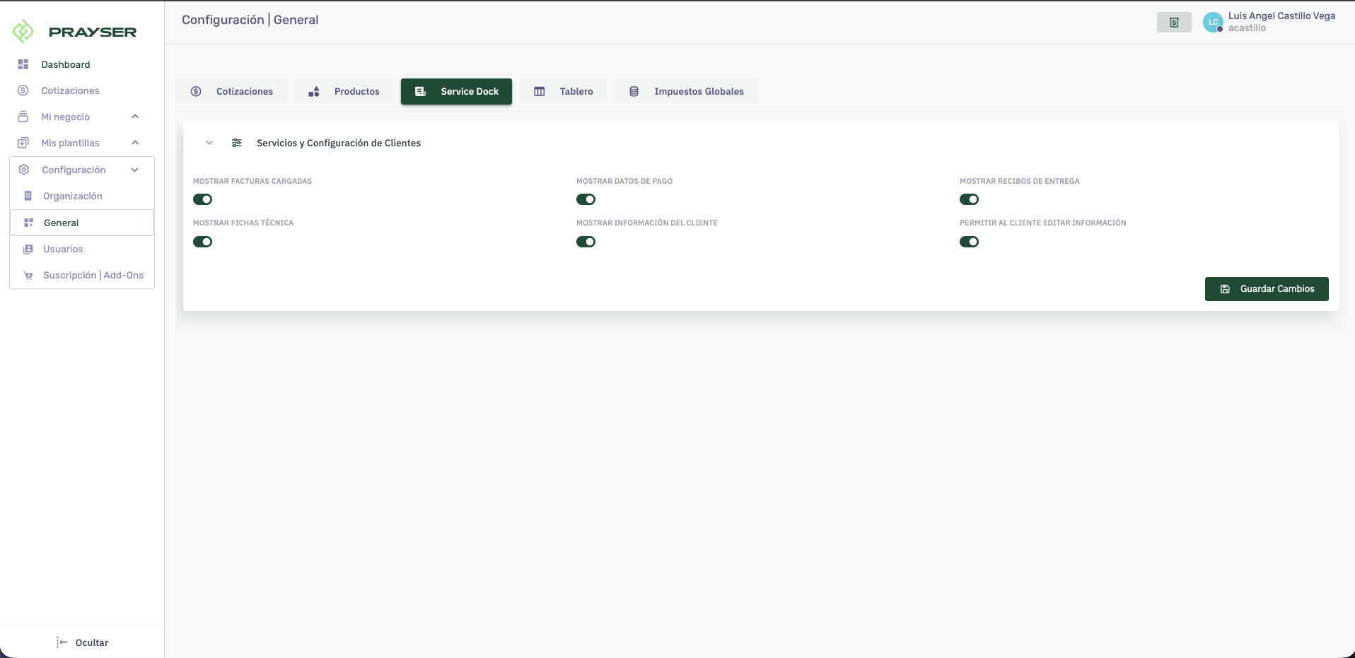 Paso 6: Service Dock - Experiencia de Cliente